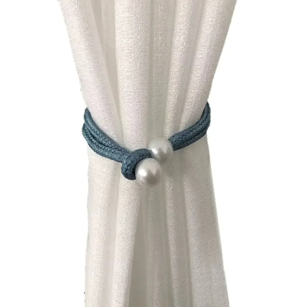 Luxury Style Small Pearl Curtain Clip Curtain Holders Tie Back Buckle Clips Hanging Ball Buckle Tie Back Curtain Decor Accessori: Navy Blue