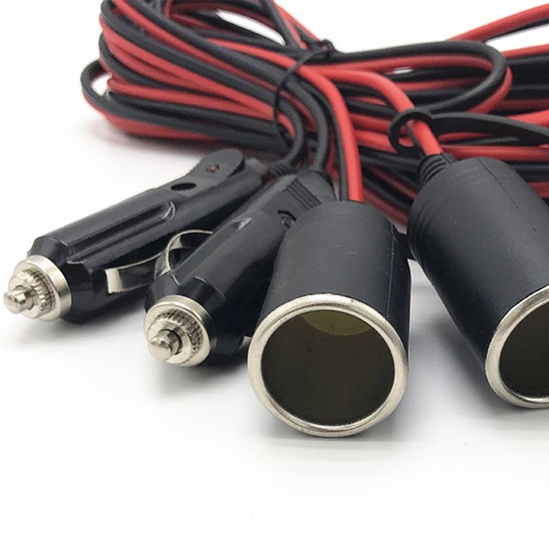 Auto Sigarettenaansteker Verlengkabel 12V 24V Adapter 16AWG Stopcontact Dc Voeding Wire Lead Auto lader Zetel Draad