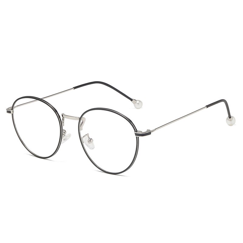 FS Vintage literario marco redondo Bluelight gafas de bloqueo mujeres hombres Filtro de lente claro Anti Blue Light gafas de ordenador: C5