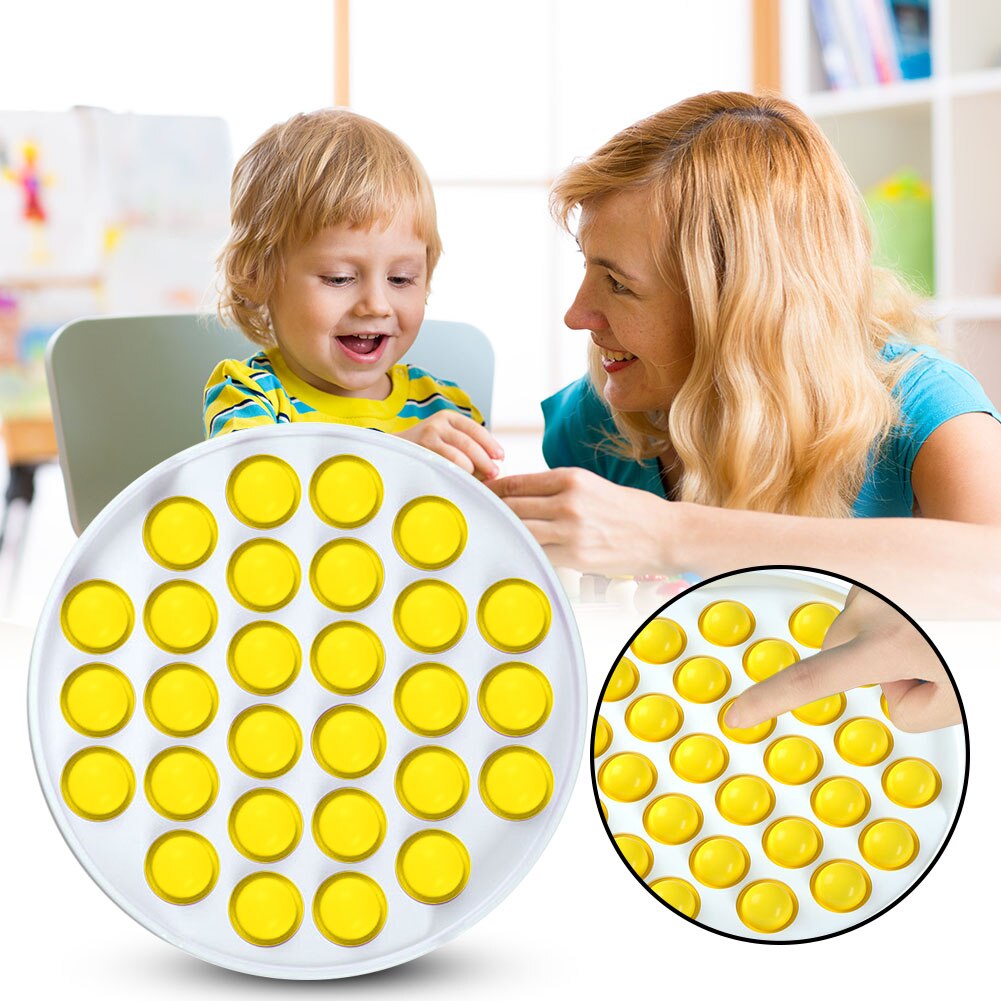 Push Bubble Fidget Toys pop it Autism Special Needs Stress Reliever Relieve Stress Increase Focus Interactive Soft Squeeze Toy