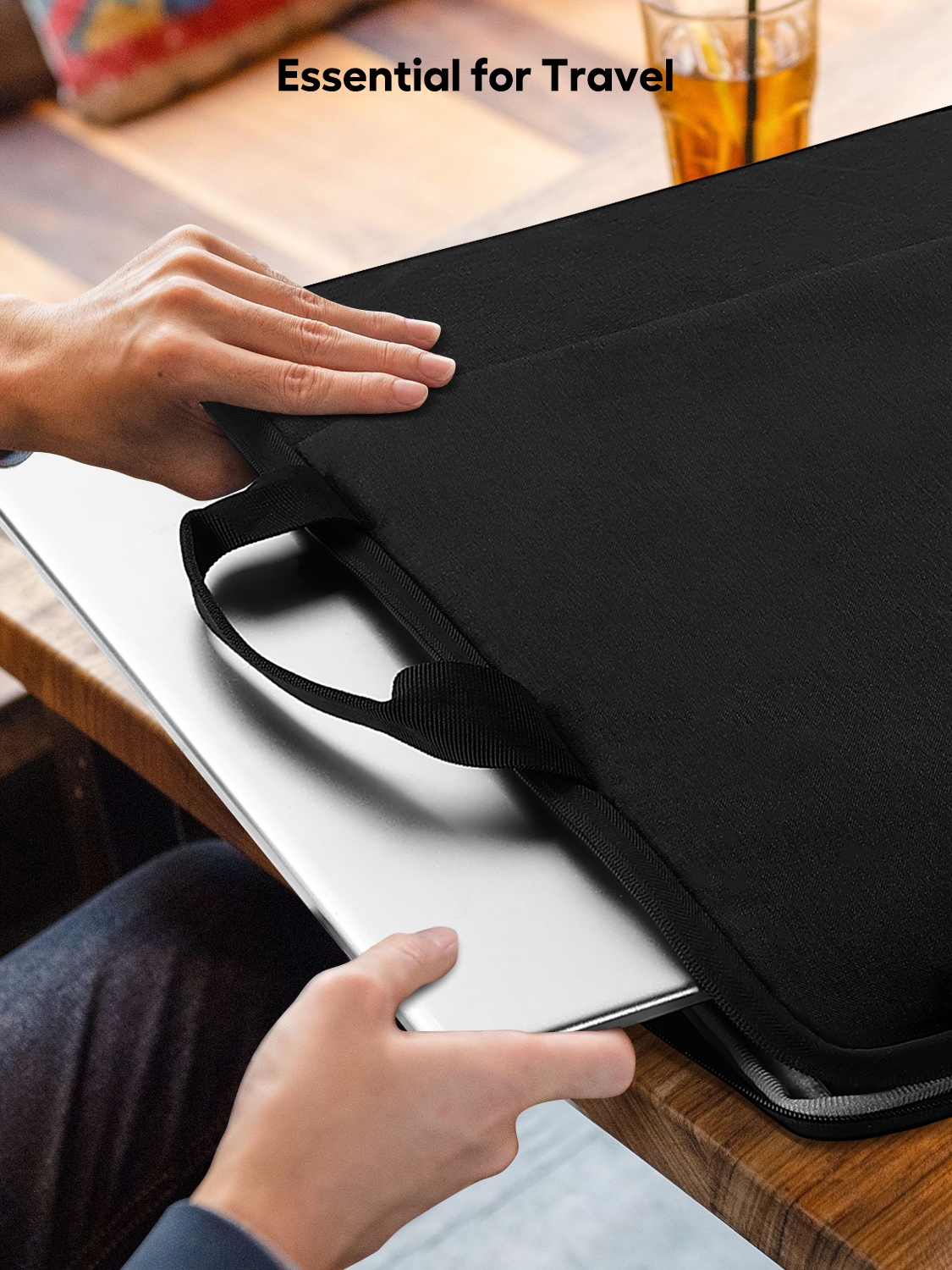 UPERFECT Capa para laptop 19 polegadas 360° Bolsa protetora Bolsa para computador portátil com zíper de bolso para monitor de 17 a 19 polegadas Laptop HP Dell Lenovo Surface Notebook PC Laptop Books