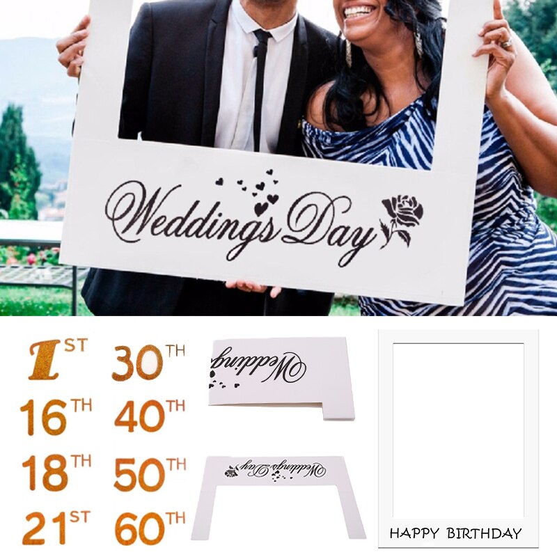 1Stck Party Geburtstag Hochzeit Papier Rahmen Camer Requisiten Fotografie Hintergrund Dekoration Diy Neuheit Party Requisiten