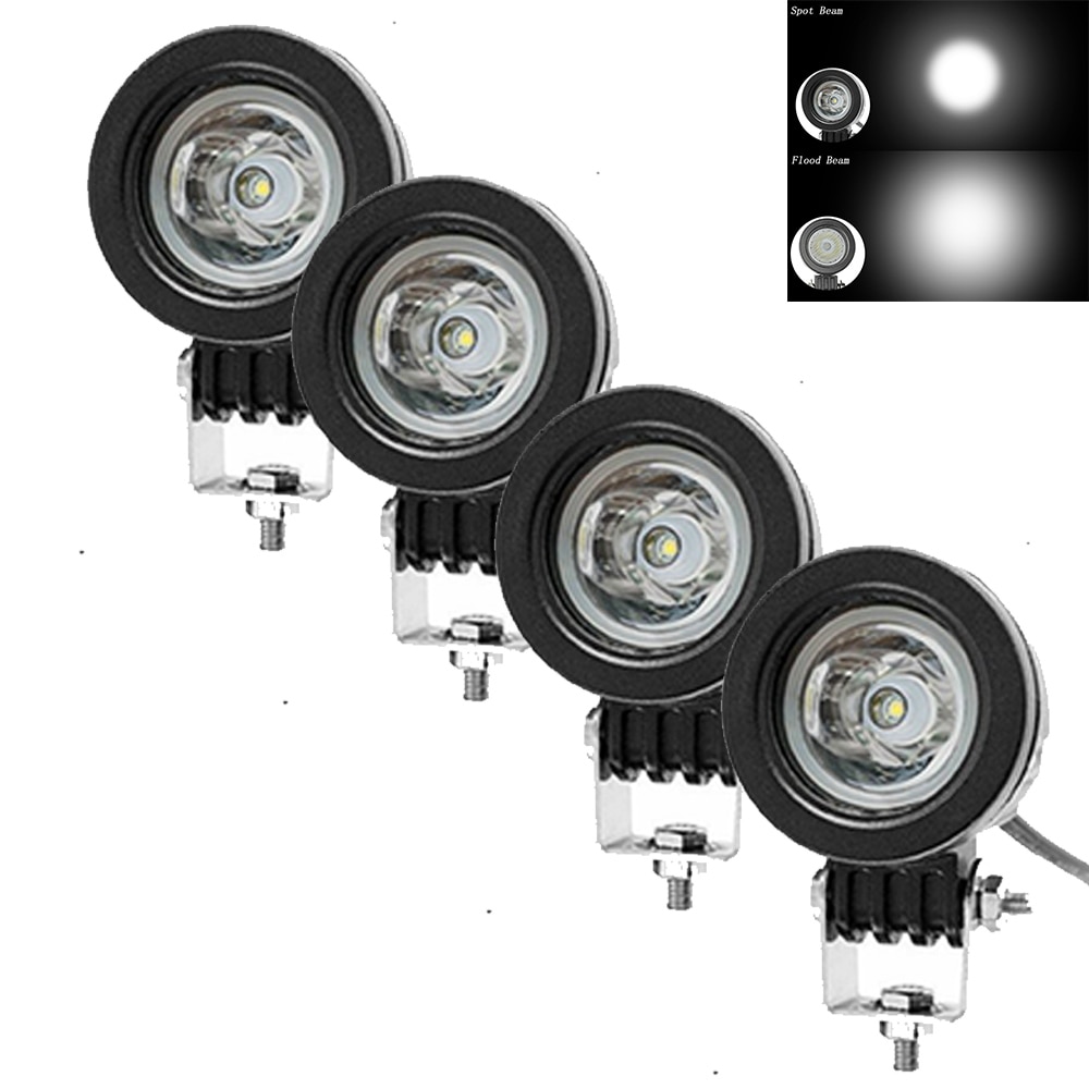Yait pyöreä 10w led työvalo neliö 12v led traktorin työvalot offroad ajo 4 x 4 mönkijä auto moottoripyörä led valot kuorma-autolle