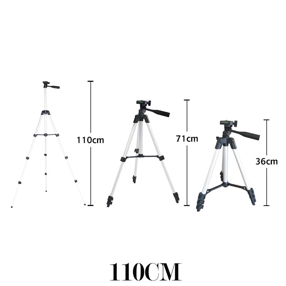 65/110CM alliage d'aluminium télescopique triangle support pour téléphone intelligent 360 ° caméra vidéo Action caméras en plein air tir en direct: 110CM