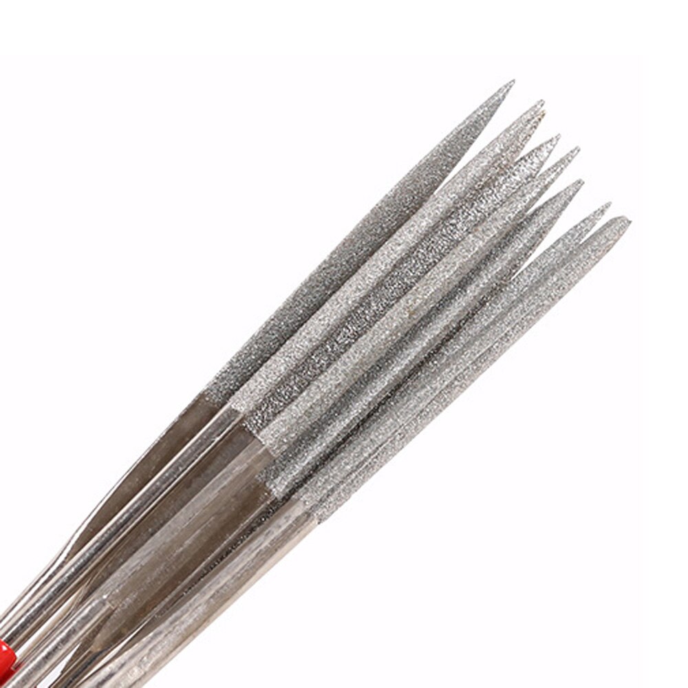 10Pcs Mini Files Titanium Diamond Coating Needle Flat File Set Metal Working Craft Polished Tools