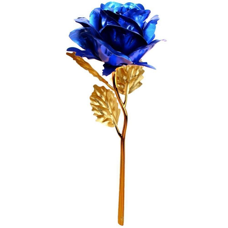 24k forgyldt gylden rose blomst valentinsdag bryllupsdag kæreste 6 farver til rådighed: Blå