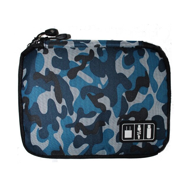 OLAGB High Grade Nylon Waterproof Travel Electronics Accessories Organiser Bag Case for Chargers Cables etc,Accessories Bag: Camouflage blue