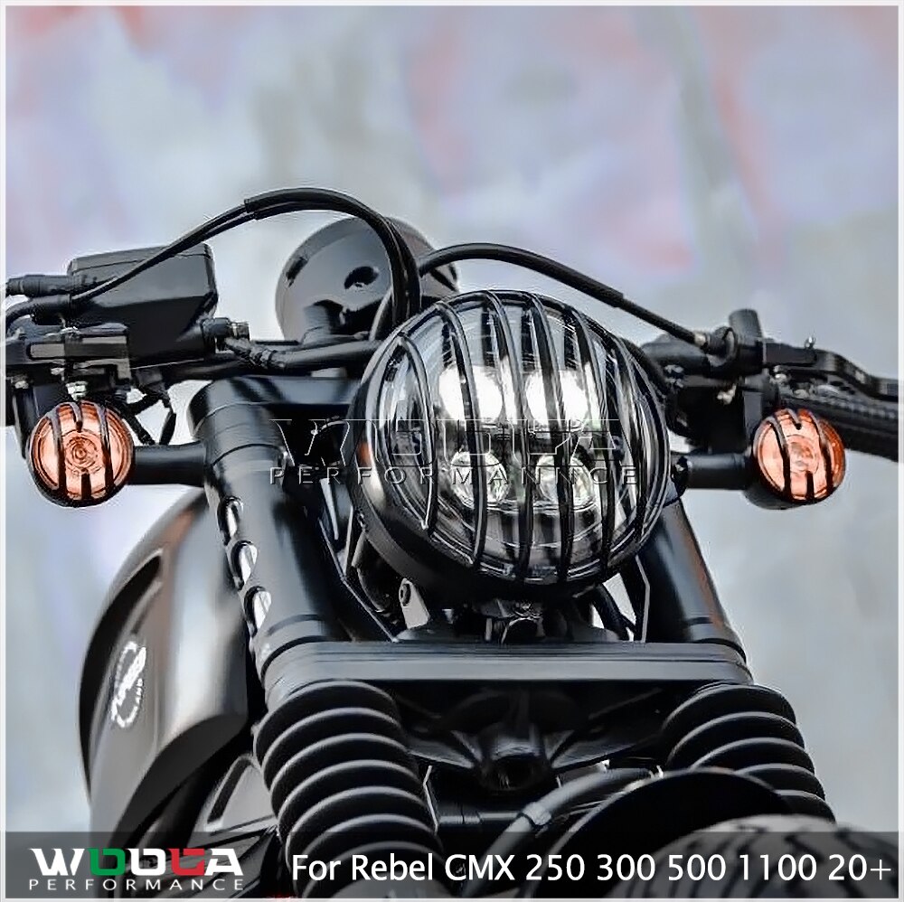 Cubierta de parrilla de faro para Honda Rebel CMX 250 300 500 1100, Protector de faro delantero para CMX500 CMX1100 -2023