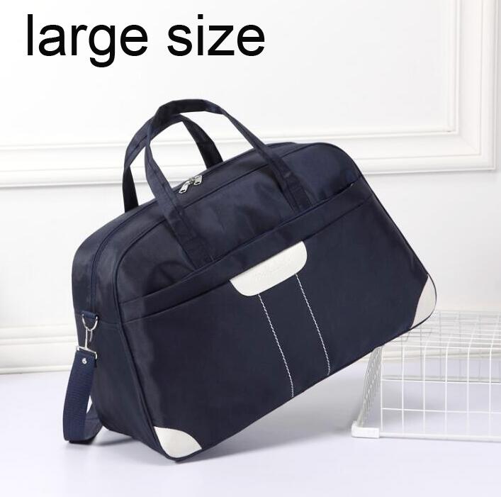 ANAWISHARE Women Travel Bags Men Luggage Travel Duffle Bag Nylon Waterproof Daily Travel Handbag Shoulder Bag Bolso Deporte: large dark blue