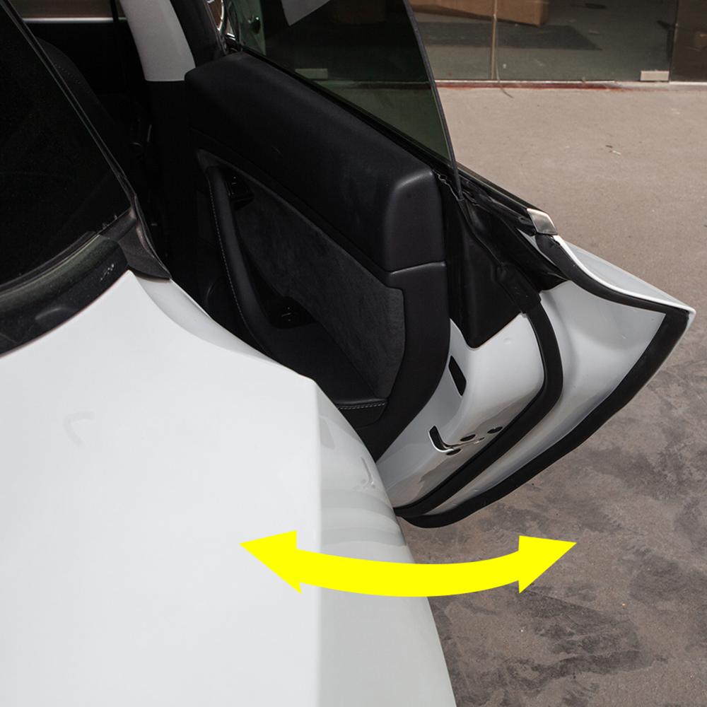 6pcs For Tesla Model 3 Door Seal Kit Soundproof Rubber Weather Draft Seal Strip Wind Noise Reduction Kit Car Accessories