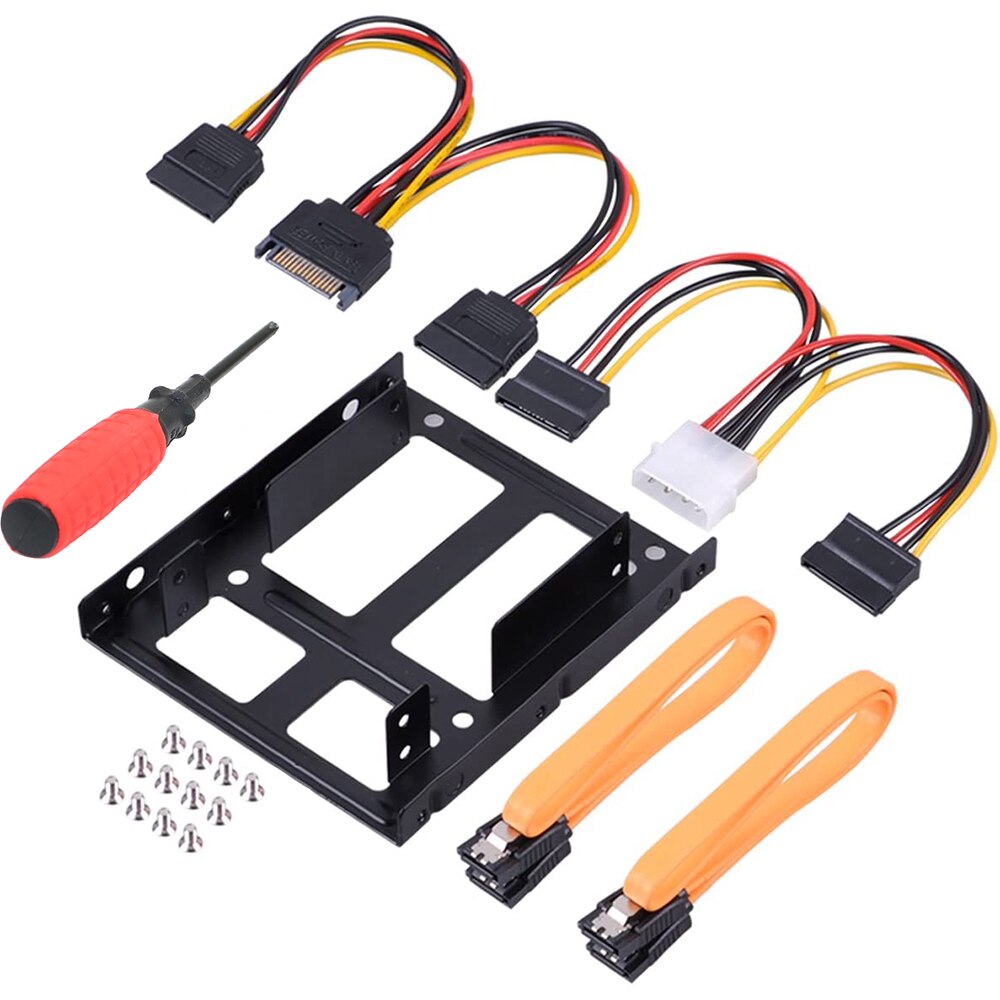 Ssd Montagebeugel Adapter 2.5 3.5 Inch Ssd Mounting Kit Met Sata Kabel En Sata Power Cable