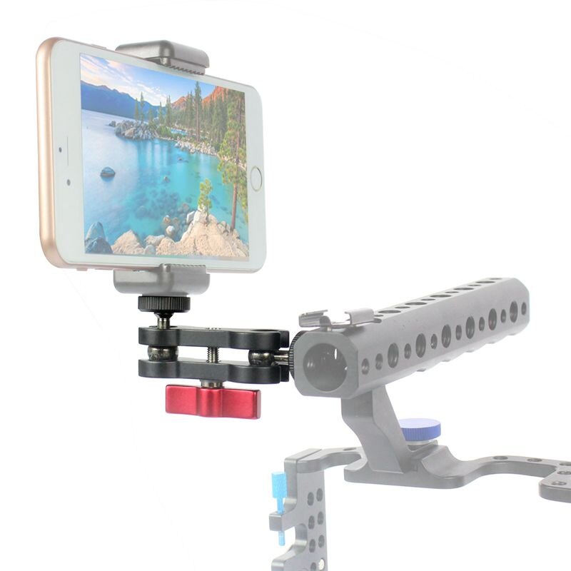 Aluminum alloy Multi-Function Dual Ball Head Shoe 1/4 inch Tripod ic Arm Mount Adapter DSLR Camera Accessory for Monitor