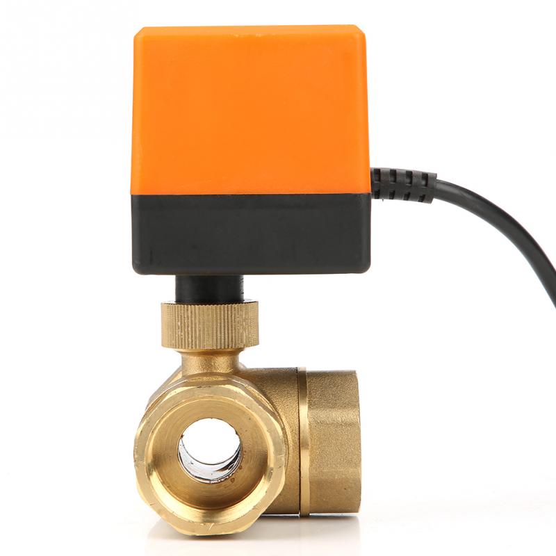 1 pc dn25 motorisert kuleventil  g1 messing kuleventil 3- veis motorisert kuleventil for klimaanlegg  dc24v kugelhahn