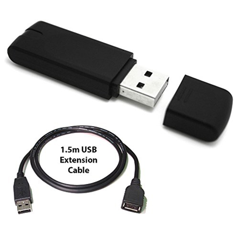 Ordenador de bicicleta Zwift ANT + Dongle, pegatina USB ANT + Bluetooth, Sensor de cadencia de velocidad, para entrenamiento en interiores, Compatible con Garmin Bryton: usb and cable line