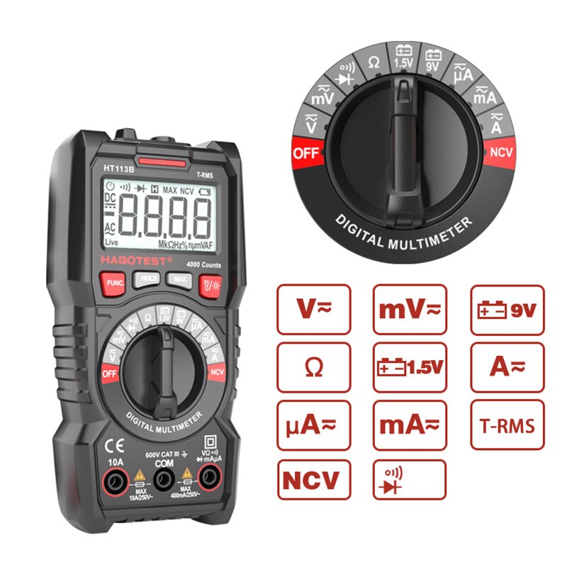 HT113B Mini CE KATZE III Multimeter Tester Digital... – Vicedeal