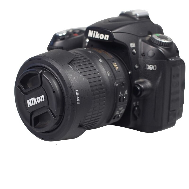 HB-45II 52Mm Zonnekap Hb 45II HB-45 Ii Omkeerbare Camera Lente Protector Voor Nikon D3200 D3100 D5100 D5200 18-55Mm Accessoires