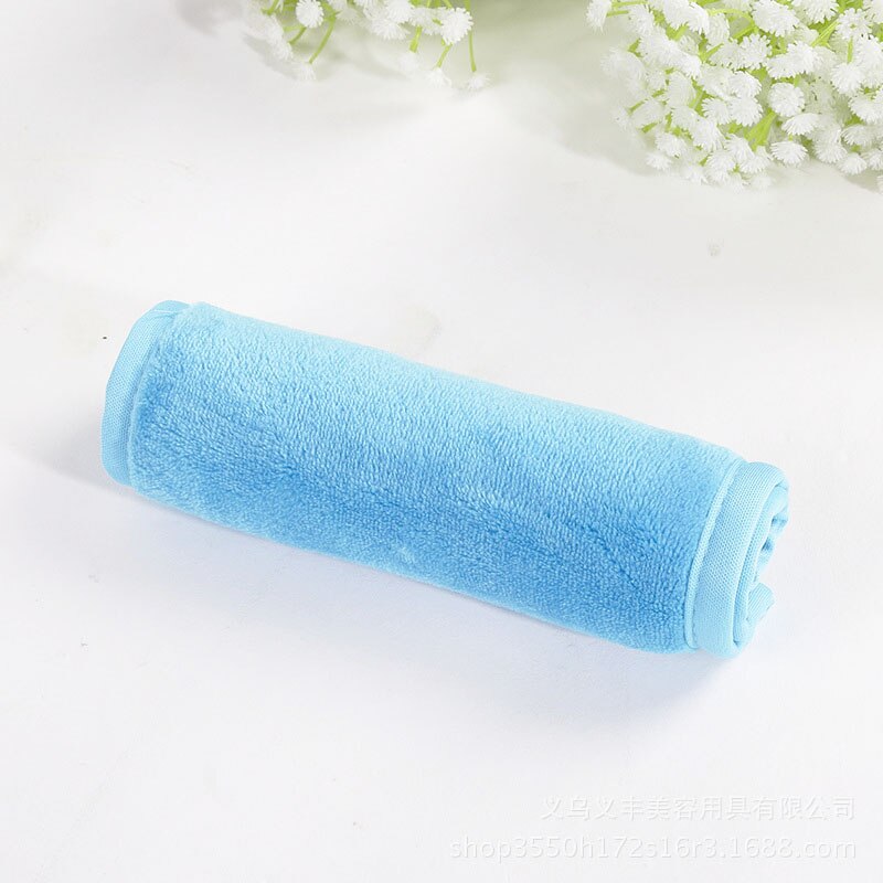 40*17cm mikrofiber makeupfjerner genanvendelige makeup viskelæder håndklædefjerner servietter behøver ikke renseolie: Blå