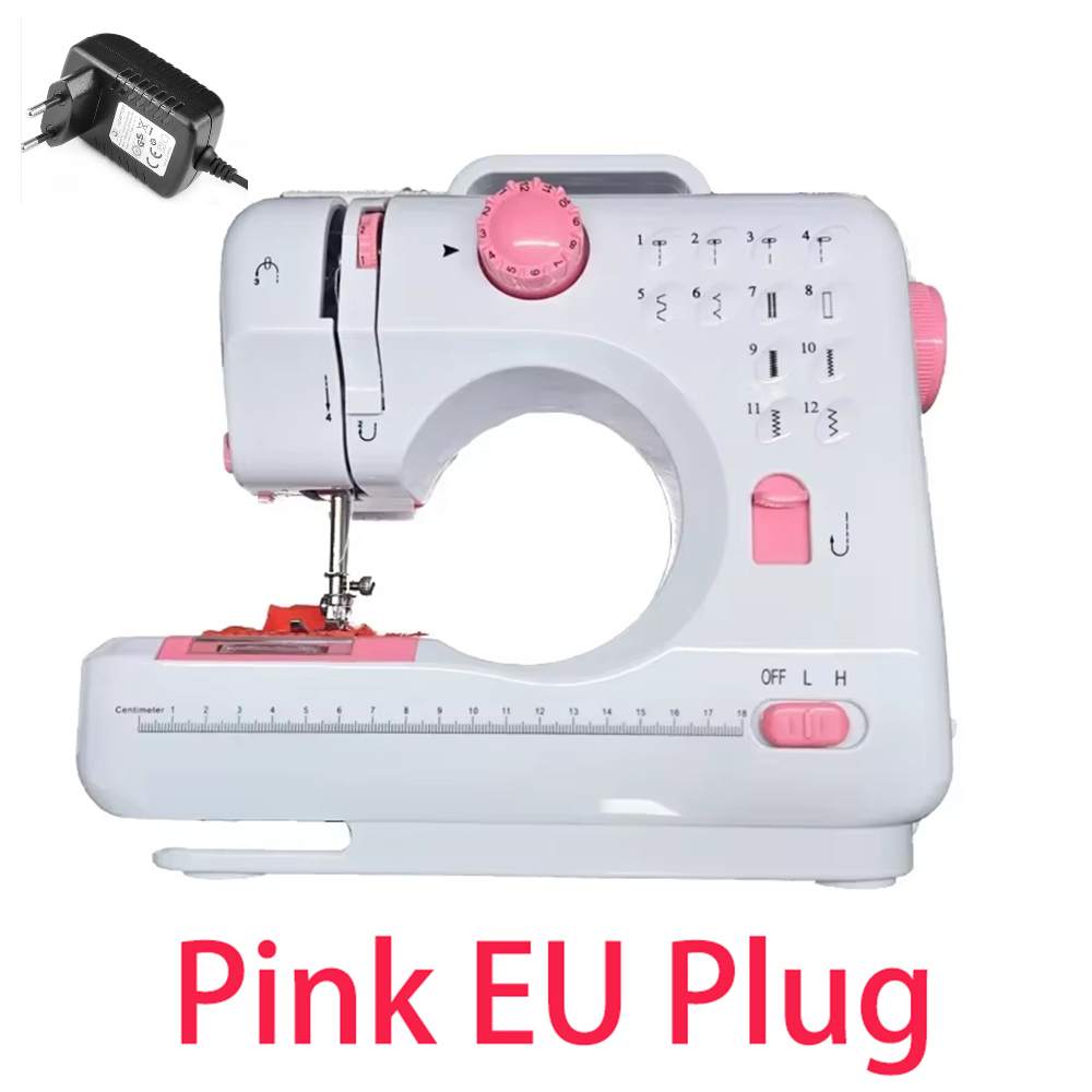 Elektrische mini-nähmaschine mit 12- stichen, tragbar und handlich für zuhause und unterwegs, inklusive nadel und faden (nähset separat erhältlich): Rot