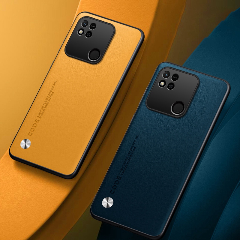 Luxury PU Leather Case For Xiaomi Redmi 10A 10C Back Cover Matte Silicone Shockproof Full Protection Phone Case For Redmi 9C NFC