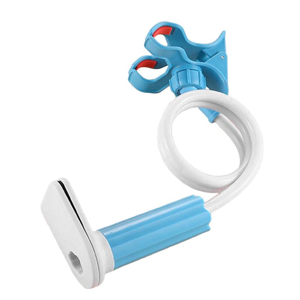 Portable Flexible Mobile Phone Stand Lazy Holder Mount Bracket Table Desk Clip Cellphone Universal Stable Long Holder: blue