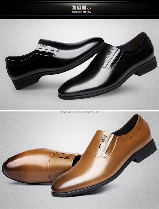 Grande taille 46 de hommes en cuir chaussures habillées sans lacet bout rond mâle chaussures formelles bout pointu affaires chaussures plates