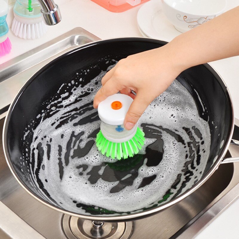 Zal Niet Kwetsen Handen Afwasborstel Keuken Gadgets Zeepdispenser Plastic Pot Schotel Borstel Wassen Keuken Accessoires