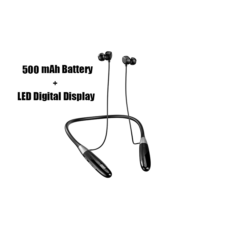 200 godzin bezprzewodowe słuchawki Bluetooth HiFi słuchawki basowe magnetyczny pasek z pałąkiem na kark sportowy zestaw słuchawkowy wodoodporne słuchawki douszne wymienna bateria: standard