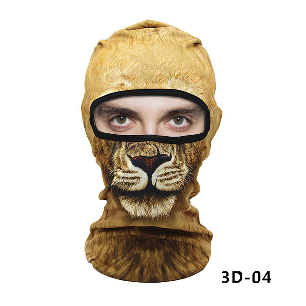 WOSAWE Motorcycle Balaclava Face Mask Men's Outdoor Sports Windproof head Mask animal pattern motocross face mask motorcycle: 3D04