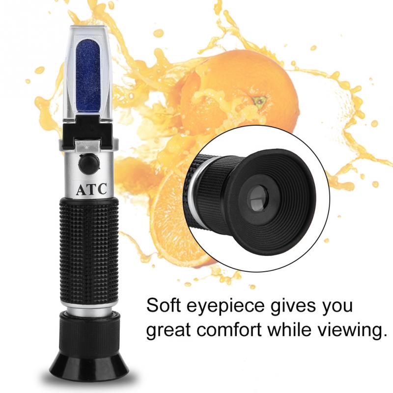 RZ120 Handheld Refratômetro Brix Sugar Tester para o Vinho Cerveja Suco de Fruta 0-32 ATC melhor preço durável