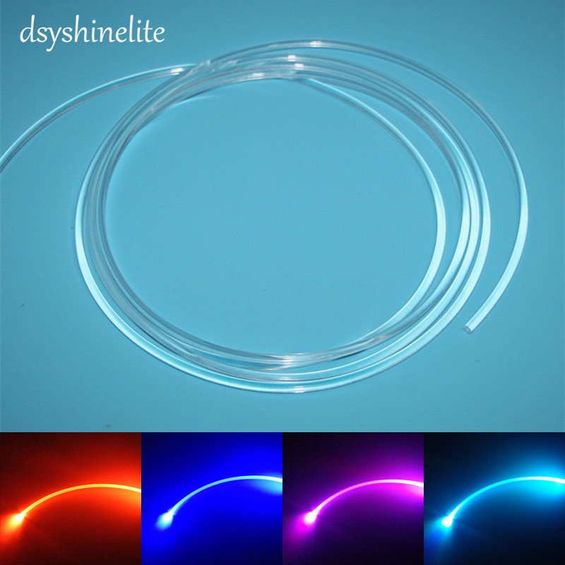 Superbright optisk pmma fiberkabel 2.5mm/3.0mm side udsender styrende lys kantbelysning el wire udskiftning belysningsdekoration