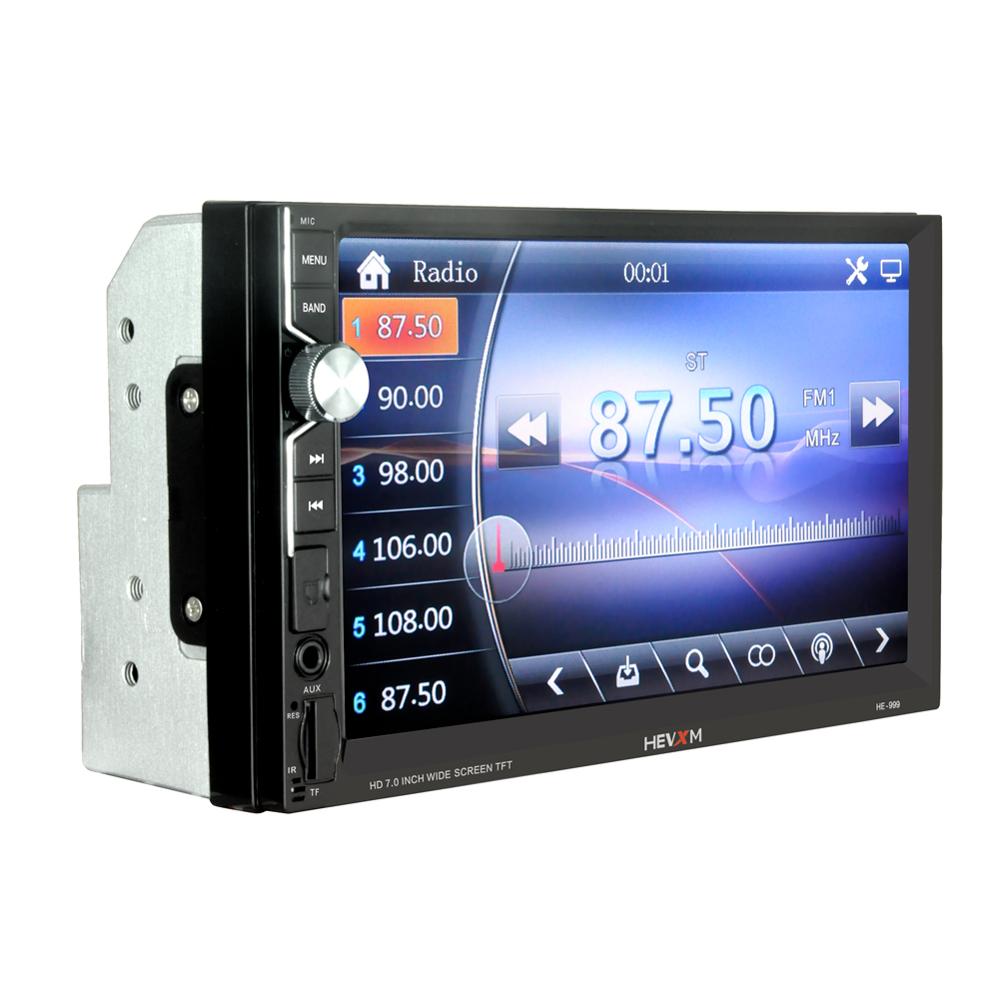 Car Radio HD 7" Touch Screen Stereo Bluetooth 12V 2 Din FM ISO Power Aux Input Auto MP5 Player SD USB HE-999 HE999