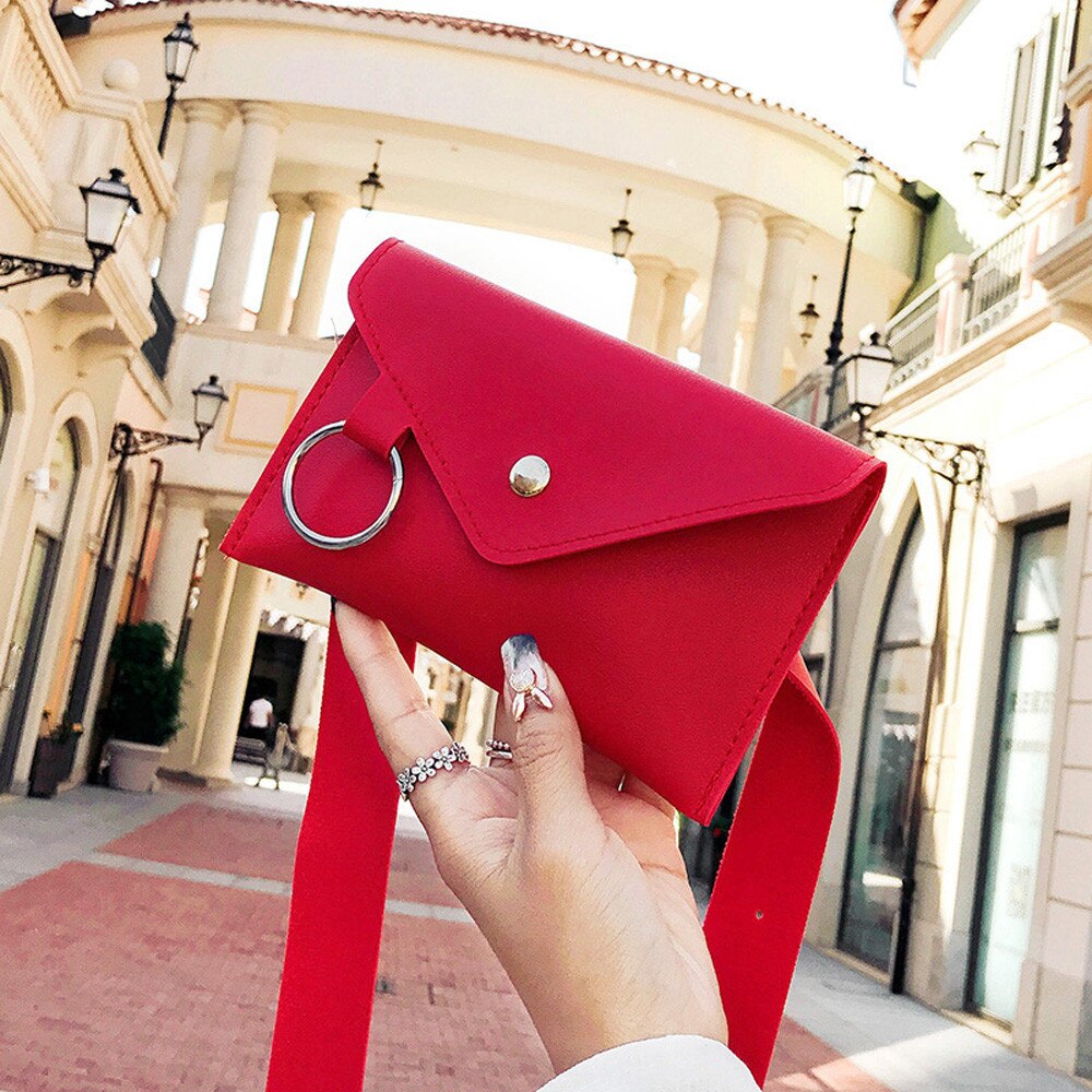 Fanny Pack Frauen Gürtel Tasche Leder Taille Tasche frauen Reine Farbe Ring PU Messenger Schulter Brust pochete homem