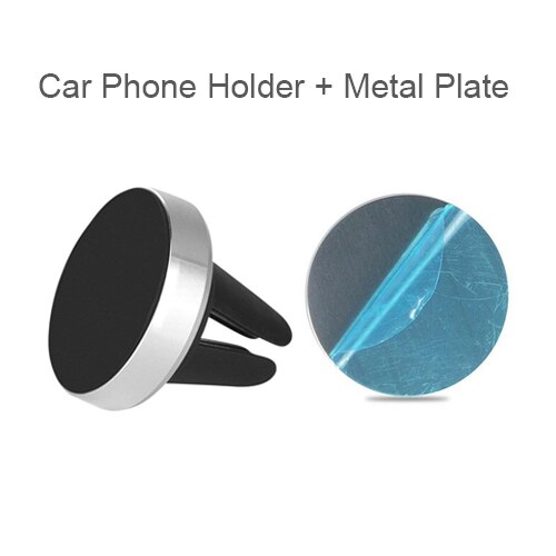 Untoom Magnetische Auto Telefoon Houder Voor Iphone X Xs Max 7 8 Magneet Air Vent Mount Voor Samsung S9 S8 in Auto Mobiele Telefoon Standhouder: Silver