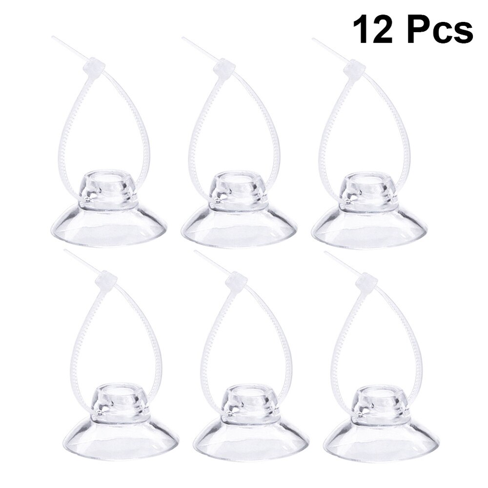 16Pcs Plastic Clear Suction Cup Transparent Sucker Hangers without Hooks for Kitchen Office Bathroom