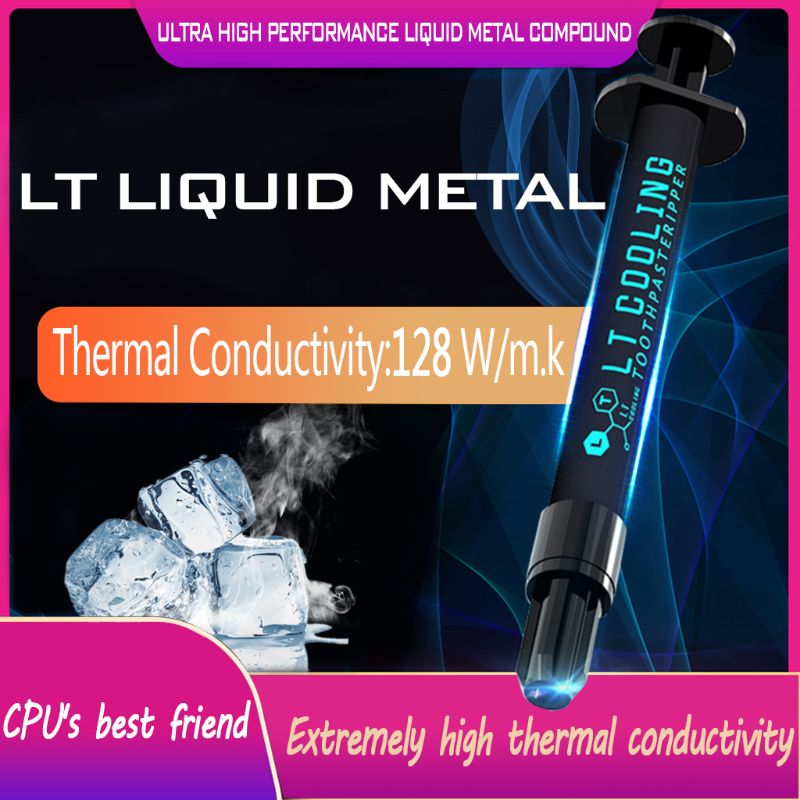 Pasta conductora térmica de Metal para LT-100, pasta líquida para refrigeración de CPU GPU, Ultra 128W/mK 1,5g, 3g