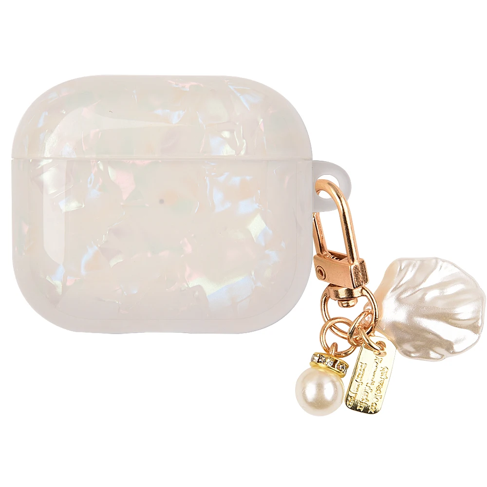 Pour Airpods Pro 2 étui de luxe perle pendentif sans fil casque couverture pour Apple Airpods 3 Pro USB C 2ème 3ème génération coque en TPU: XS / Gris foncé