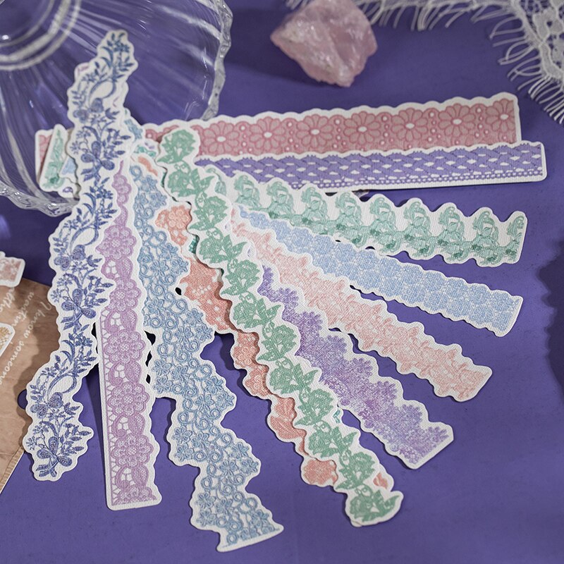 20 pcs/pack Strip lace Stickers Diy Scrapbooking J... – Vicedeal