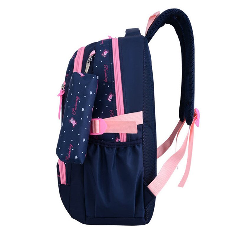 OKKID filles sacs d'école enfants école sac à dos enfants mignon dots livre sac ensemble primaire étudiant sac à dos cartable fille