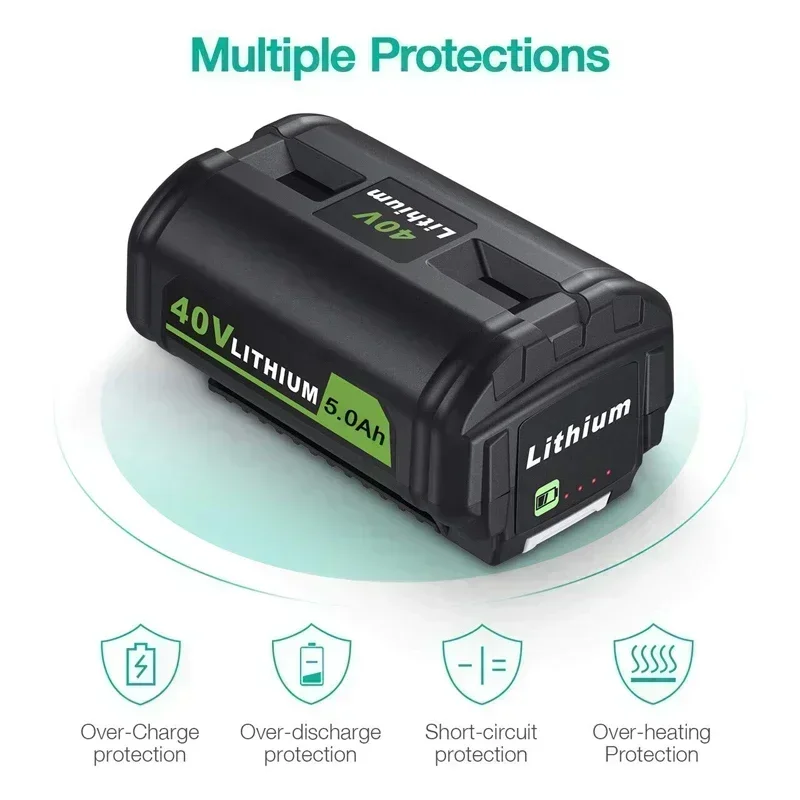 til ryobi 36v-40v li-ion batterilader, kompatible  op4030 op4040 op4050 op400 batterier til trådløse elektroverktøy