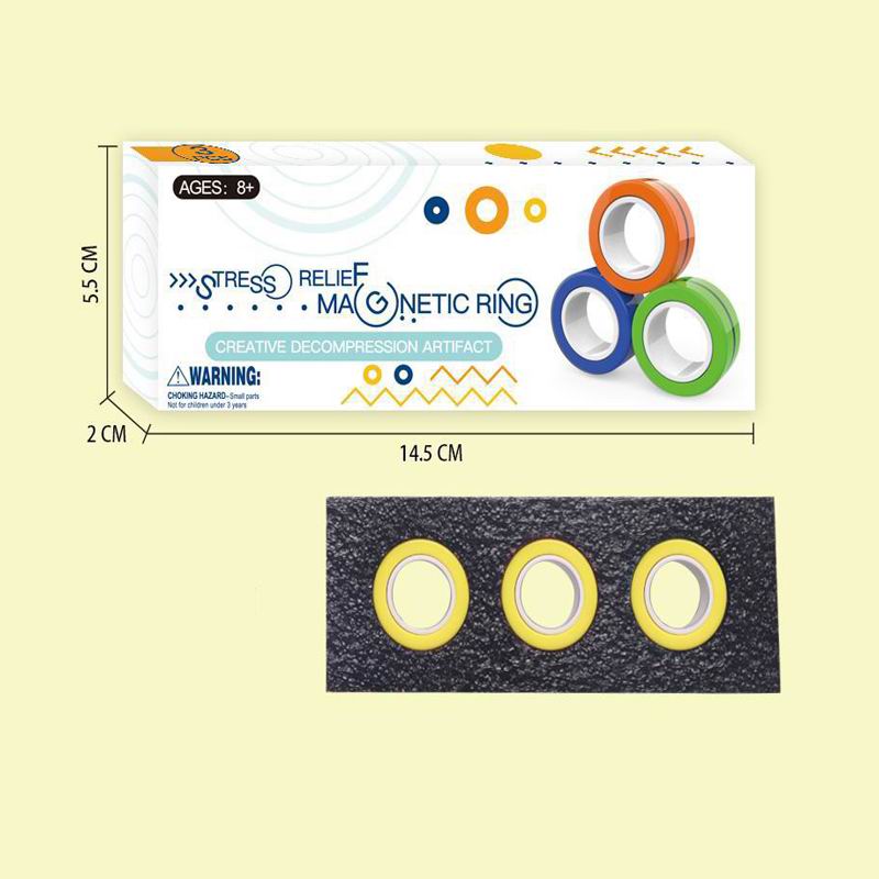 Geliefde Winkel Speelgoed Chidlren Volwassenen Stress Angst Spieren Oefening Vinger Oudere Magnetische Ring Concentratie Meer Plezier