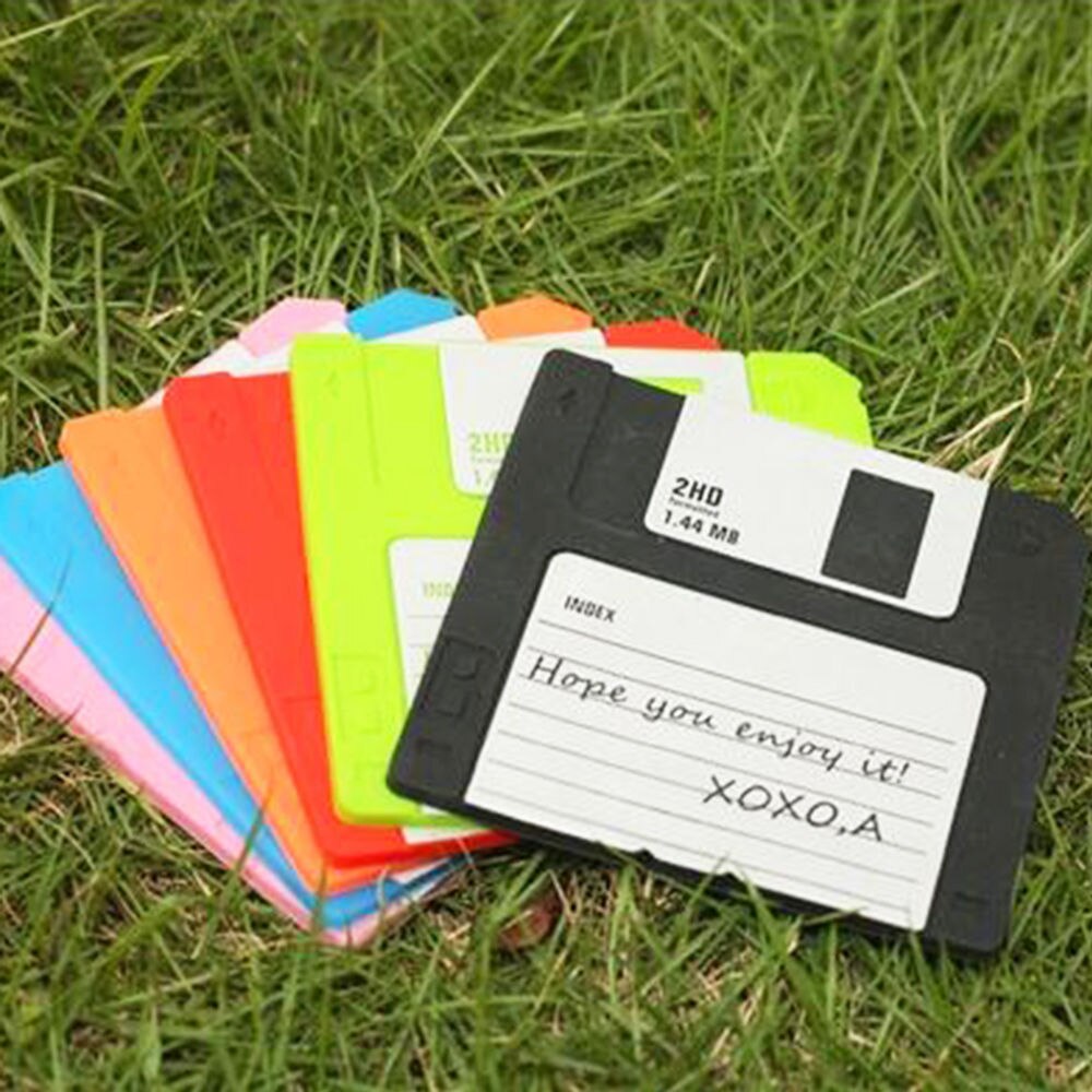 6pcs Food Grade Silicone Floppy Disk Cup Mat Coasters Drink Coasters Decor Bar Accessory Disk Coasters Retro Drink Cup