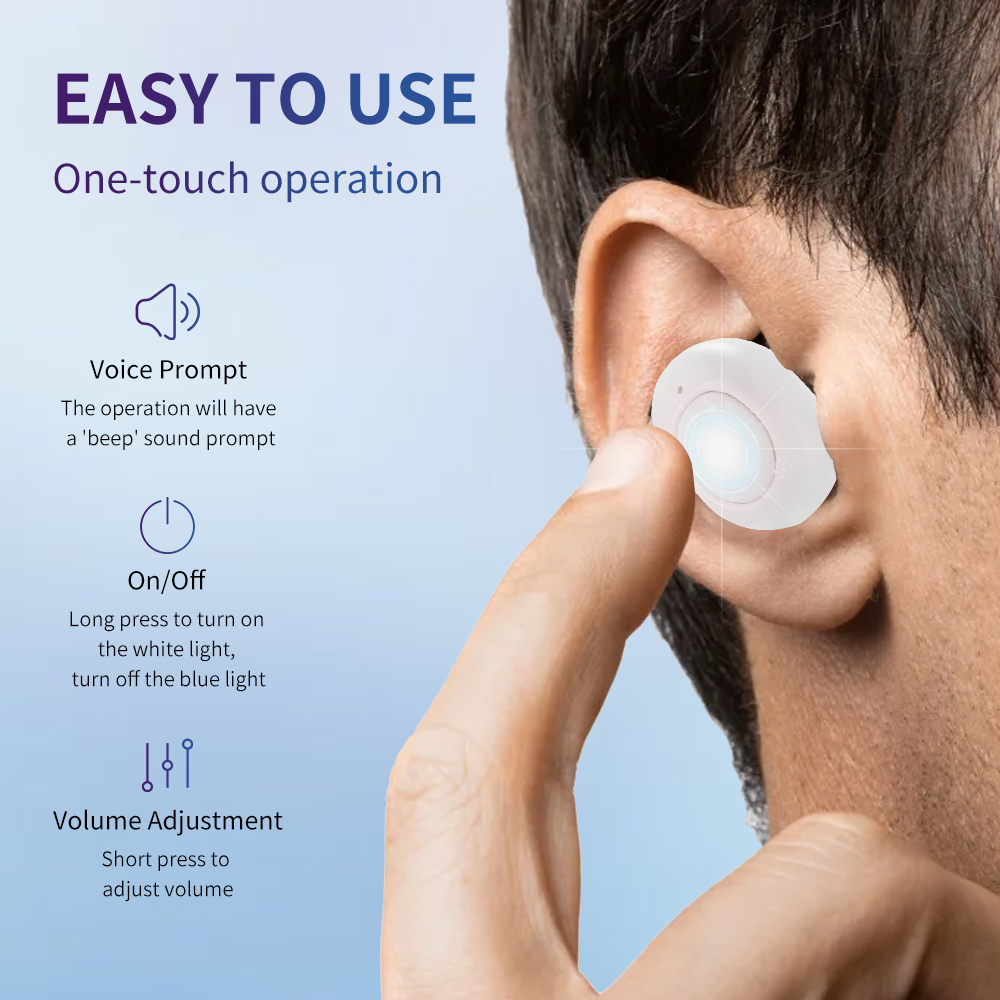 Oplaadbare Onzichtbare Gehoorapparaat Mini Sound Versterker Voor Ouderen Doofheid Volwassenen Oor Zorg Aids Met Digitale Display