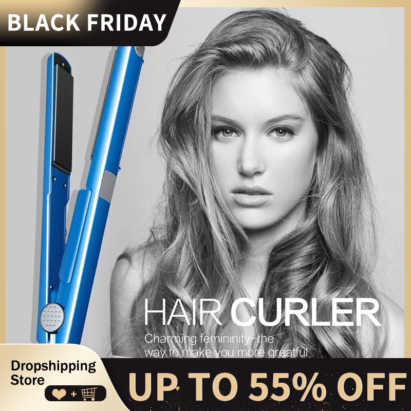 PRO Nano Titanium Styler Straightener Irons Pure Titanium-plated Plates Flat Iron Hair Straightening Brush Hair Styling Machine