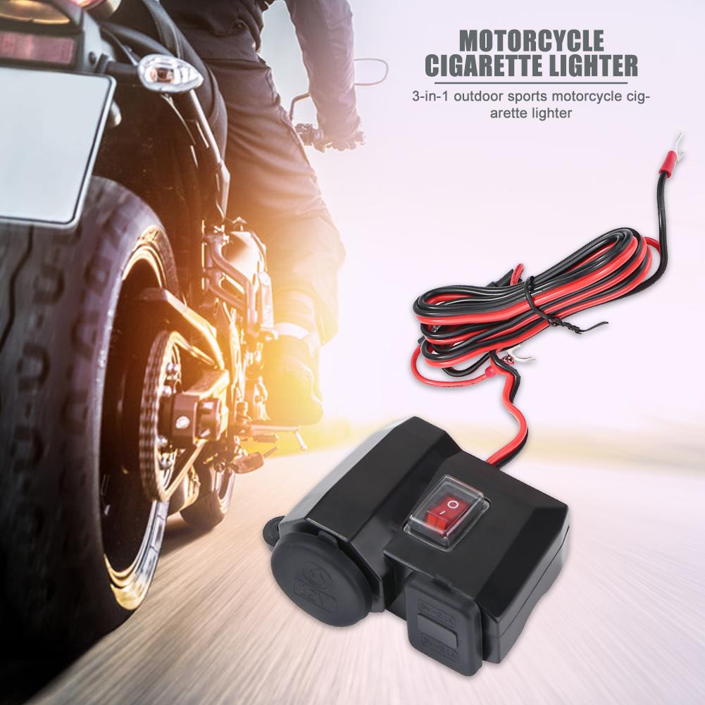 Motorcycle Sigarettenaansteker Usb Charge 12V Voltmeter Mobiele Telefoon Snellader Voor Mobiele Telefoon Ondersteuning Ios