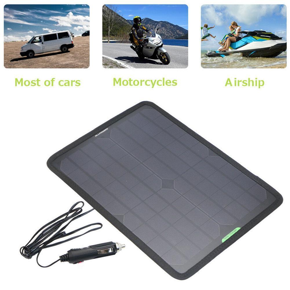 Outdoor Draagbare Te Gebruiken Solar Auto Elektrische Auto 18V Solar Batterij 10W Clips Charger Opladen Boord Gereedschappen alligator R1K4