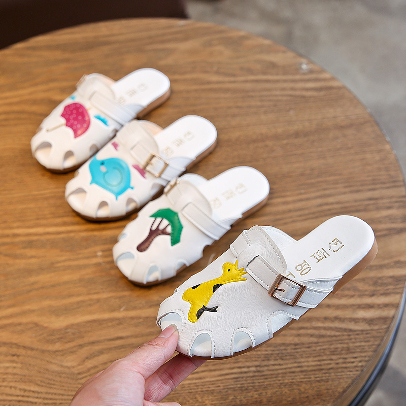 Skoex Children Shoes Girls Cartoon Slippers Soft Bottom Anti-slippery Home Shoes Kids Outdoor Beach Sandals Slippers