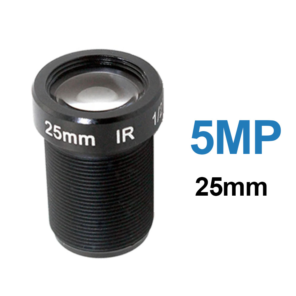 Lente de cámara CCTV 5 megapíxeles M12 X P0.5 montaje 1/2.5 "F2.0 12MM 16MM 25MM opcional para cámaras IP de seguridad/cámara deportiva