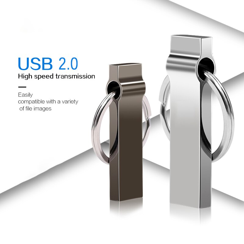 Metall usb-stick 128 gb stick 32gb usb 2.0 keychain Memory stick 16 gb 64gb usb-stift stick freies