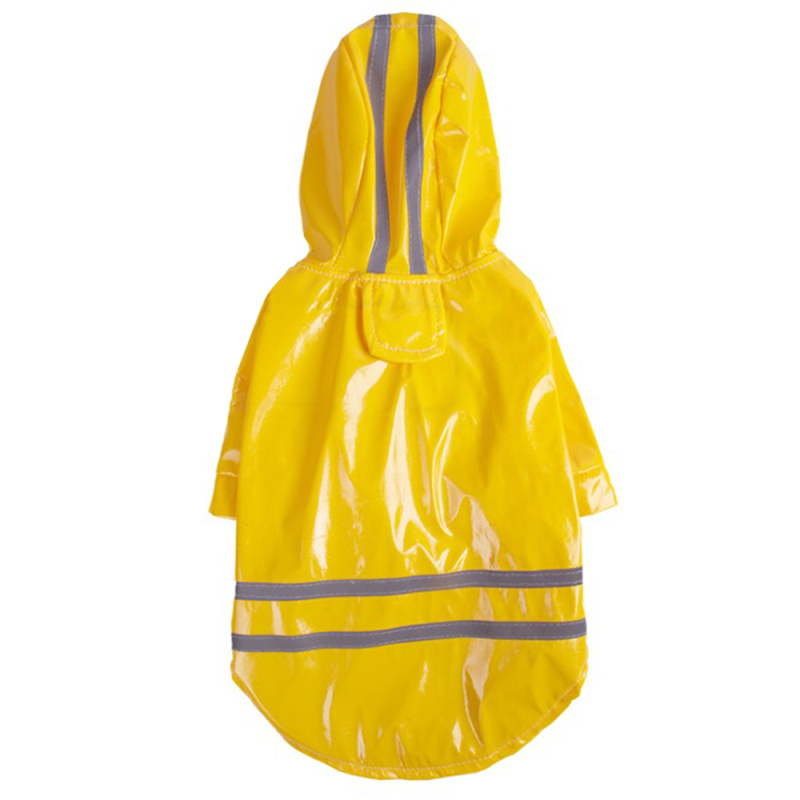 Vandtætte regnfrakker s-xl hunde regnfrakke forår sommer regnfrakker hund let tøj kæledyr tilbehør hvalpe reflekterende regnfrakke: Gul / M
