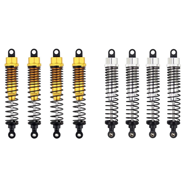 4PCS Shock Absorber 108mm Aluminum Alloy,Front Rear Assembled Spring Damper Suspension for 1/10 HSP RC Cars